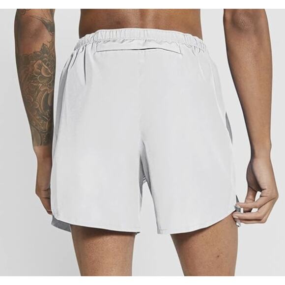 Nike Challenger Men's Brief-Lined Running Shorts White/Silver XX-Large XXL - Picture 2 of 4